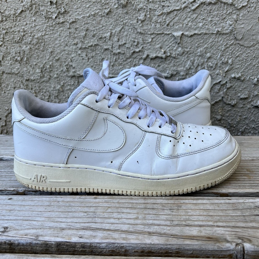 Nike Shoes Men Size 12 Air Force 1 Low White Sneakers Leather Low